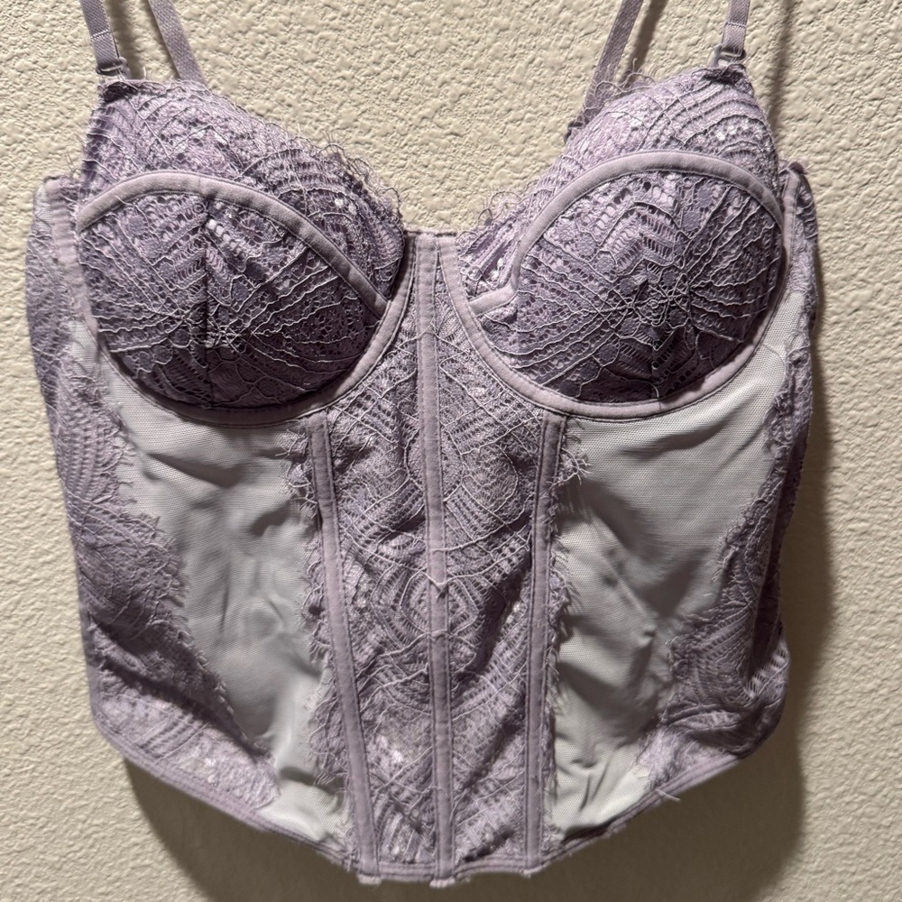 Garage Lace Corset top in Light Purple